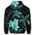 Hawaiian Polynesian Turtle Plumeria Hoodie Pog Style Turquoise - Polynesian Pride