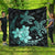 Hawaii Polynesian Turtle Plumeria Premium Quilts - Pog Style Turquoise - AH Black - Polynesian Pride