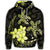 Hawaiian Polynesian Turtle Plumeria Hoodie Pog Style Yellow - Polynesian Pride