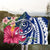 Hawaii Polynesian Turtle Tropical Hibiscus Plumeria Hooded Blanket - Blue - AH - Polynesian Pride