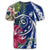 Hawaii Polynesian Turtle Tropical Hibiscus Plumeria T Shirt Blue - Polynesian Pride