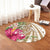 Hawaii Polynesian Turtle Tropical Hibiscus Plumeria Round Carpet - Gold - AH - Polynesian Pride