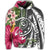 Hawaiian Polynesian Turtle Tropical Hibiscus Plumeria Hoodie Gray - Polynesian Pride