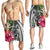 Hawaii Polynesian Turtle Tropical Hibiscus Plumeria Men's Shorts - Gray - AH - Polynesian Pride