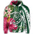 Hawaiian Polynesian Turtle Tropical Hibiscus Plumeria Hoodie Green - Polynesian Pride