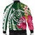 Hawaii Polynesian Turtle Tropical Hibiscus Plumeria Bomber Jacket - Green - AH - Polynesian Pride