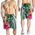 Hawaii Polynesian Turtle Tropical Hibiscus Plumeria Men's Shorts - Green - AH - Polynesian Pride