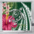 Hawaii Polynesian Turtle Tropical Hibiscus Plumeria Shower Curtain - Green - AH 177 x 172 (cm) Black - Polynesian Pride