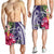 Hawaii Polynesian Turtle Tropical Hibiscus Plumeria Men's Shorts - Purple - AH - Polynesian Pride