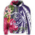 Hawaiian Polynesian Turtle Tropical Hibiscus Plumeria Hoodie Purple - Polynesian Pride