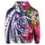 Hawaiian Polynesian Turtle Tropical Hibiscus Plumeria Hoodie Purple - Polynesian Pride