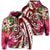 Hawaiian Polynesian Turtle Tropical Hibiscus Plumeria Hoodie Red Unisex Art - Polynesian Pride