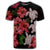 Hawaii Red Hibiscus Turtle T Shirt Ray Style - Polynesian Pride