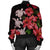 Hawaii Red Hibiscus Turtle Bomber Jacket - AH - Ray Style - Polynesian Pride