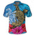 Hawaii Sea Turtle Hibiscus Coconut Tree Polo Shirt - Polynesian Pride