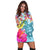 Hawaii Sea Turtle Hibiscus Kanaka Hoodie Dress - AH - Polynesian Pride