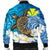 Hawaii Sea Turtle Plumeria Coconut Tree Bomber Jacket - AH - Polynesian Pride