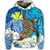 Hawaiian Sea Turtle Plumeria Coconut Tree Hoodie - Polynesian Pride