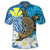 Hawaii Sea Turtle Plumeria Coconut Tree Polo Shirt - Polynesian Pride