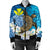 Hawaii Sea Turtle Plumeria Coconut Tree Bomber Jacket - AH - Polynesian Pride