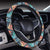 Hawaii Seamless Tropical Flower Hawaiian Summer Hawaii Universal Steering Wheel Cover with Elastic Edge - Polynesian Pride