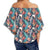 Hawaii Seamless Tropical Flower Hawaiian Summer Women's Off Shoulder Wrap Waist Top - AH - Polynesian Pride