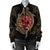 Hawaii Shark Hibiscus Gold Bomber Jacket - AH - Polynesian Pride