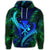 Hawaiian Shark Polynesian Tropical Hoodie Blue - Polynesian Pride