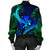 Hawaii Shark Polynesian Tropical Bomber Jacket - Blue - AH - Polynesian Pride