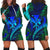 Hawaii Shark Polynesian Tropical Hoodie Dress - Blue - AH Black - Polynesian Pride