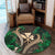 Hawaii Shark Polynesian Tropical Round Carpet - Gold - AH - Polynesian Pride