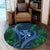 Hawaii Shark Polynesian Tropical Round Carpet - Pastel - AH - Polynesian Pride