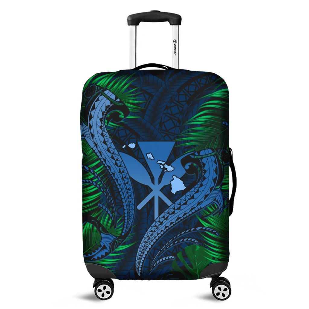 Hawaii Shark Polynesian Tropical Luggage Covers - Pastel - AH Black - Polynesian Pride