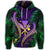 Hawaiian Shark Polynesian Tropical Hoodie Purple - Polynesian Pride