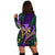 Hawaii Shark Polynesian Tropical Hoodie Dress - Purple - AH - Polynesian Pride