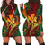 Hawaii Shark Polynesian Tropical Hoodie Dress - Red - AH Black - Polynesian Pride