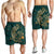 Hawaii Triple Marble Turtle Polynesian Hibiscus Men's Shorts - AH - Benjamin Style - Green - Polynesian Pride