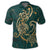 Hawaii Triple Marble Turtle Polynesian Hibiscus Polo Shirt Benjamin Style Green - Polynesian Pride