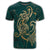 Hawaii Triple Marble Turtle Polynesian Hibiscus T Shirt Benjamin Style Green - Polynesian Pride