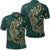 Hawaii Triple Marble Turtle Polynesian Hibiscus Polo Shirt Benjamin Style Green Unisex Black - Polynesian Pride