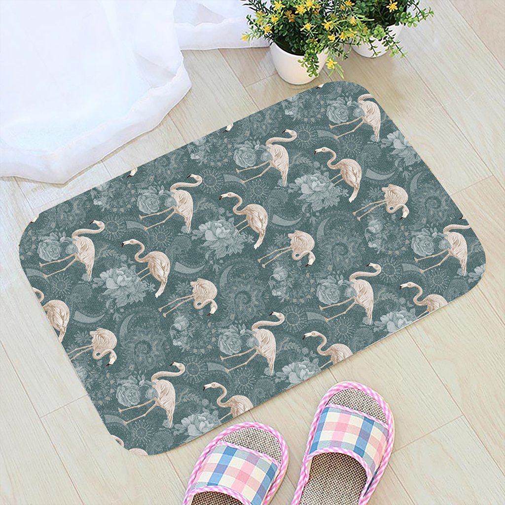 Hawaii Tropical Flamingos And Tropical Plants Hawaii Door Mat - Polynesian Pride