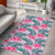 Hawaii Tropical Flowers Palm Leaves Hibiscus Strips Area Rug - AH - Polynesian Pride