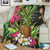 Hawaii Tropical Flowers Pineapple Premium Blankets - AH - Polynesian Pride