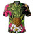 Hawaii Tropical Flowers Pineapple Polo Shirt - Polynesian Pride