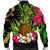 Hawaii Tropical Flowers Pineapple Bomber Jacket - AH - Polynesian Pride