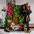 Hawaii Tropical Flowers Pineapple Premium Blankets - AH - Polynesian Pride