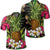 Hawaii Tropical Flowers Pineapple Polo Shirt Unisex Black - Polynesian Pride