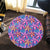 Hawaii Tropical Flowers Pink Round Carpet - AH - Polynesian Pride