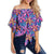 Hawaii Tropical Flowers Pink Women's Off Shoulder Wrap Waist Top - AH - Polynesian Pride