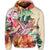 Hawaiian Tropical Hibiscus Turtle Beige Hoodie - Polynesian Pride